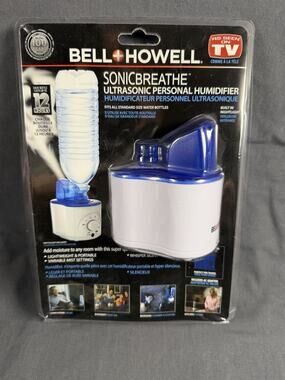 Bell + Howell Sonic Breathe Ultrasonic Personal Humidifier Portable Silent NEW